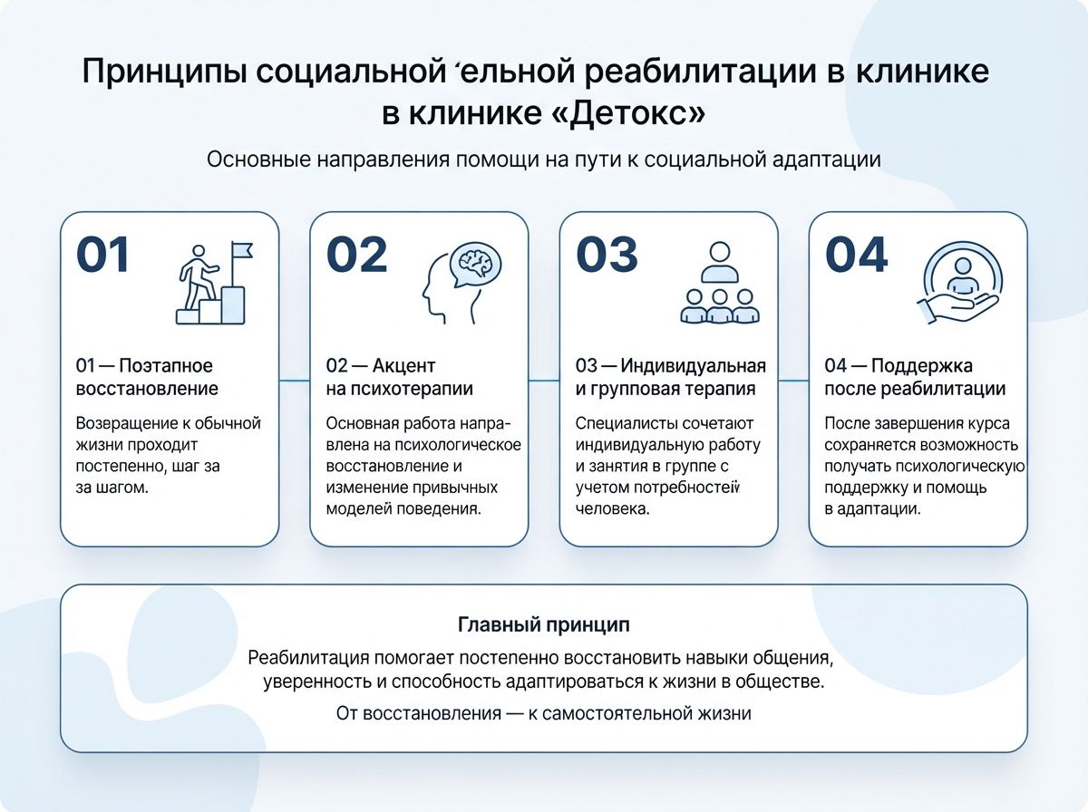 Социальная реабилитация наркозависимых инфографика